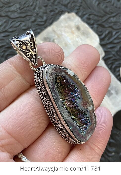 For Dalin Titanium Coated Druzy Agate Stone Crystal Jewelry Pendant Chip Discount - #6s1GZsiXIk8-4