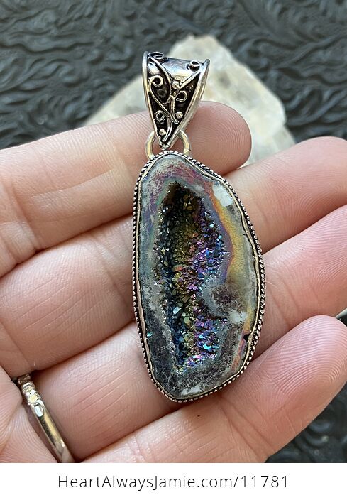 For Dalin Titanium Coated Druzy Agate Stone Crystal Jewelry Pendant Chip Discount - #6s1GZsiXIk8-3