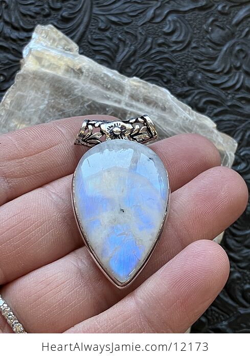 For Louella Rainbow Moonstone Gemstone Crystal Jewelry Pendant - #CXTXNeY4V5I-1