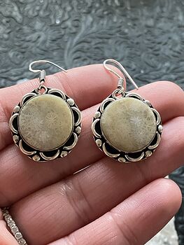 Fossil Coral Crystal Gemstone Stone Jewelry Earrings #acw5FGrCpdc