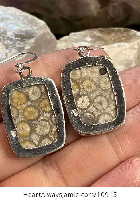 Fossil Coral Crystal Gemstone Stone Jewelry Earrings - #3kcWOh2EyMc-5