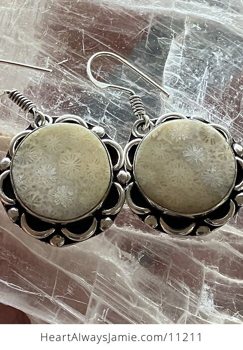 Fossil Coral Crystal Gemstone Stone Jewelry Earrings - #acw5FGrCpdc-4