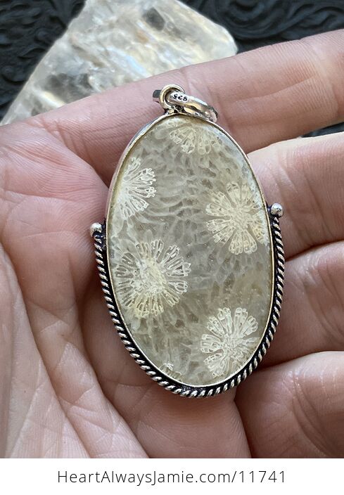 Fossil Coral Gemstone Stone Jewelry Crystal Pendant - #ZCKft1L9PWk-6