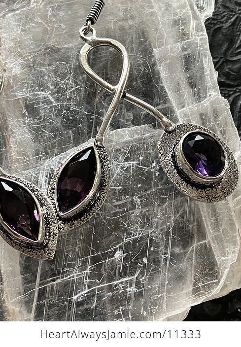 Funky Amethyst Stone Crystal Jewelry Earrings - #LEtU3wBDfoc-3