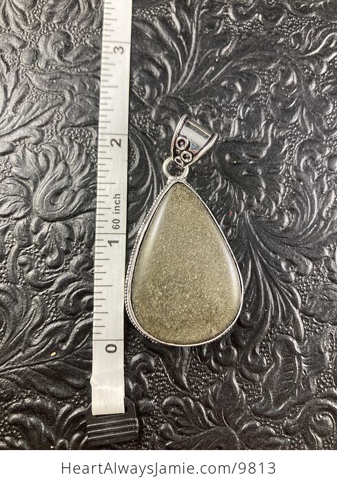 Gold Sheen Obsidian Crystal Stone Jewelry Pendant - #5JrmO51Cd3E-6