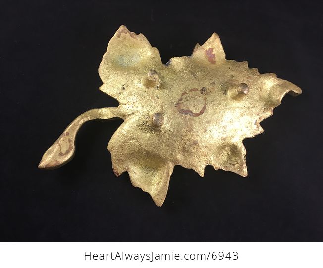 Gold Toned Leaf Jewelry Catch - #MHrRTlfrDgk-4