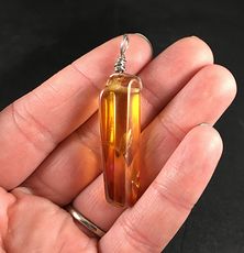 Gorgeous Amber Colored Stone Pendant #rICMyZiT1mQ