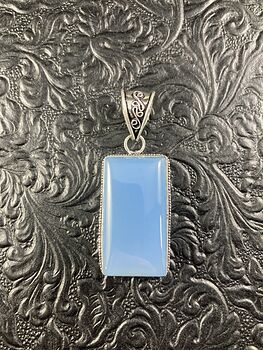 Gorgeous Blue Chalcedony Crystal Jewelry Stone Pendant #EI3RTXM60g8