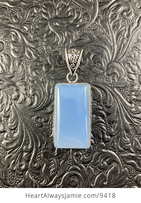 Gorgeous Blue Chalcedony Crystal Jewelry Stone Pendant - #EI3RTXM60g8-1