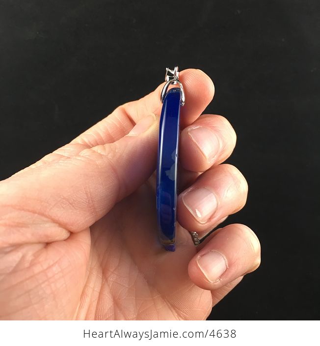 Gorgeous Blue Drusy Agate Stone Jewelry Pendant - #EIElE1FZ2L8-4