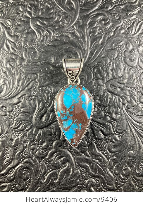 Gorgeous Blue Turquoise Crystal Stone Jewelry Pendant - #4KEKi8iL8Pk-1