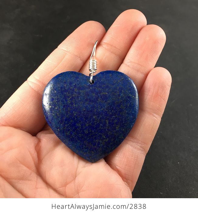 Gorgeous Heart Shaped Blue Lapis Lazuli Agate Stone Pendant - #088TTnNLxHI-1