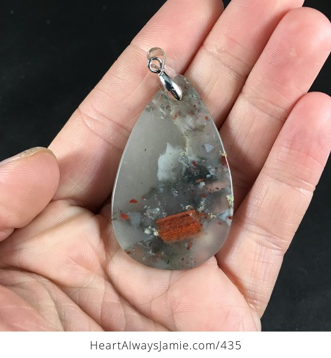 Gorgeous Natural Chicken Bloodstone Stone Agate Pendant Necklace - #ZC798F5fe6M-2