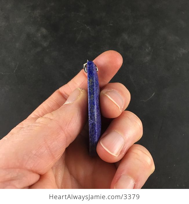 Gorgeous Natural Lapis Lazuli Stone Pendant Necklace Jewelry - #8hF2h3upPA0-2