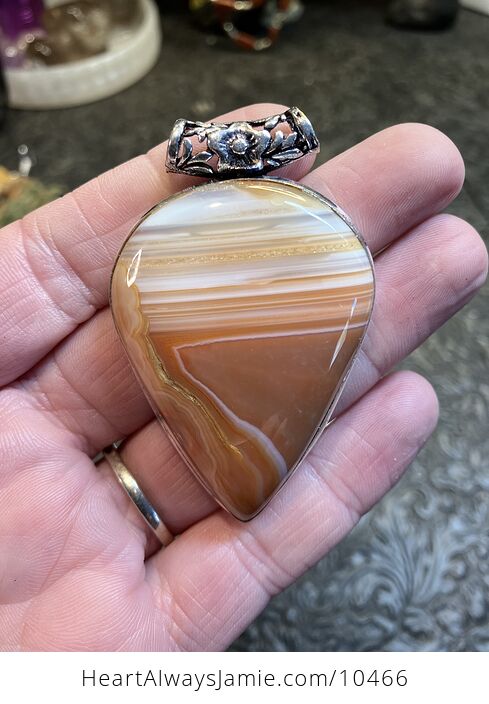 Gorgeous Orange Sardonyx Crystal Stone Jewelry Pendant Charm - #fkKeWskGjVM-1