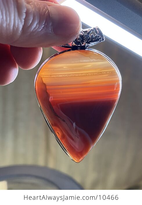 Gorgeous Orange Sardonyx Crystal Stone Jewelry Pendant Charm - #fkKeWskGjVM-10
