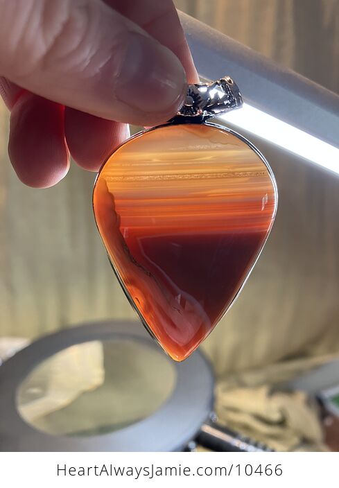 Gorgeous Orange Sardonyx Crystal Stone Jewelry Pendant Charm - #fkKeWskGjVM-2