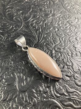 Gorgeous Peach Moonstone Crystal Jewelry Pendant #q65H7gdMTro