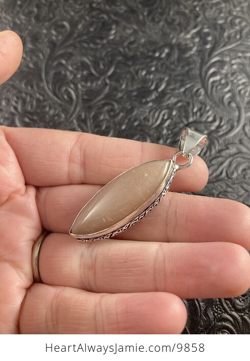Gorgeous Peach Moonstone Crystal Jewelry Pendant - #q65H7gdMTro-4