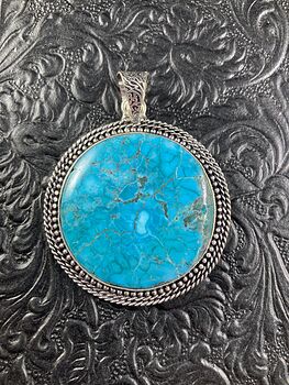 Gorgeous Round Turquoise Crystal Stone Jewelry Pendant #0qMd4zPH3hk