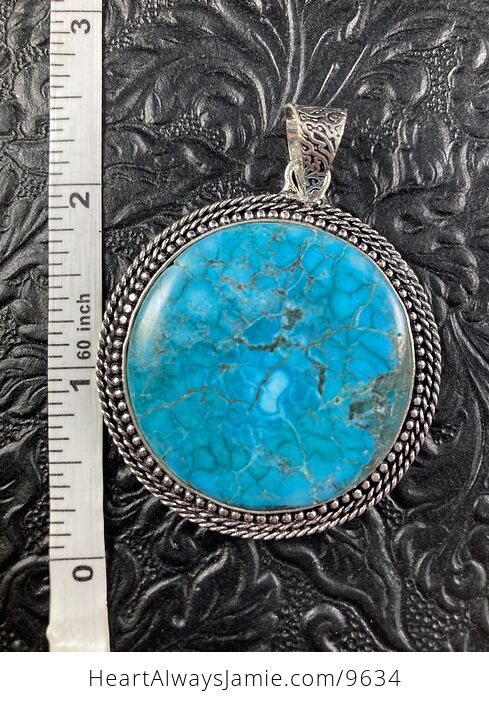 Gorgeous Round Turquoise Crystal Stone Jewelry Pendant - #0qMd4zPH3hk-7