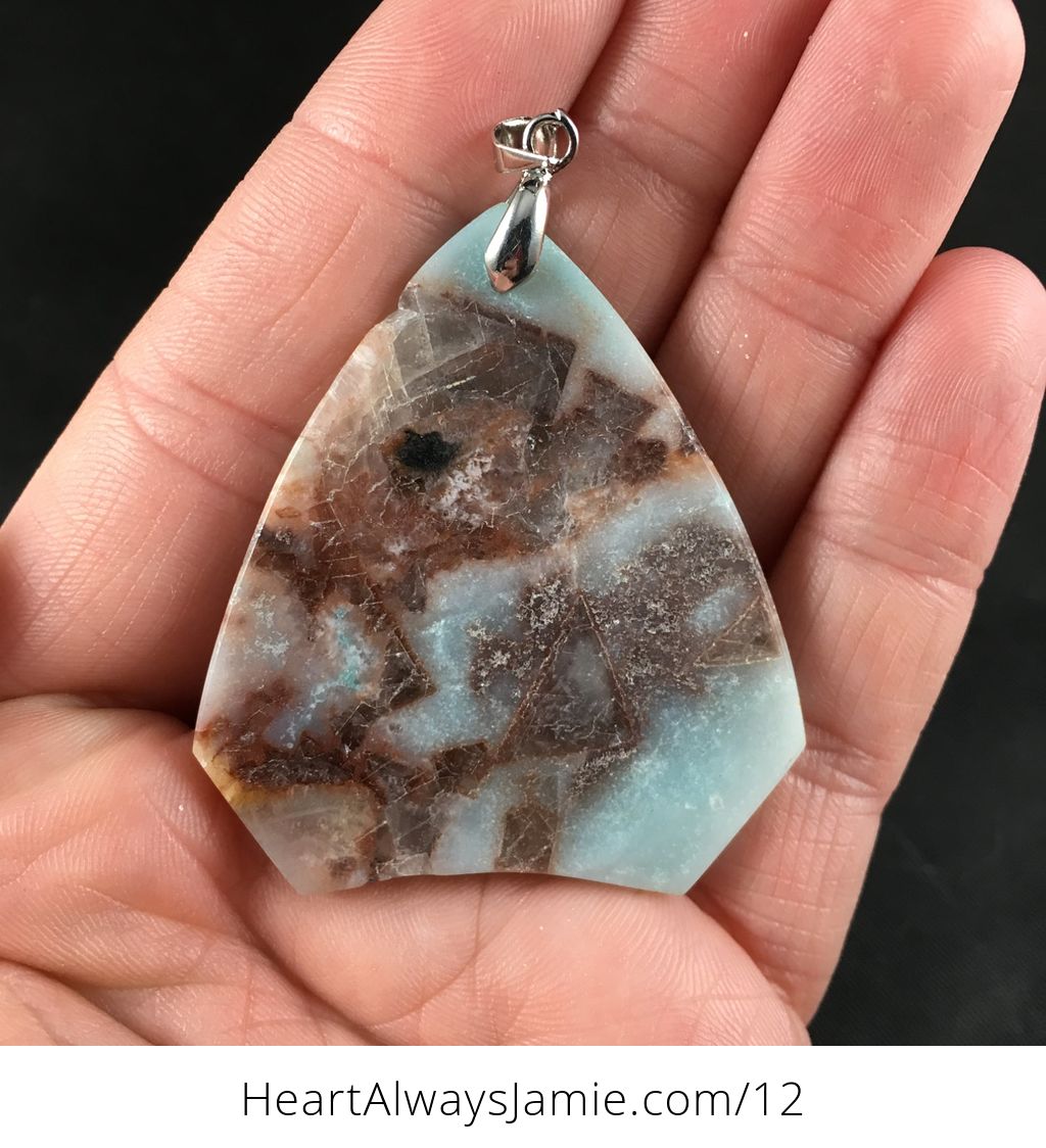 Gorgeous Triangular Shaped Pink and Brown Druzy Natural Amazonite ...