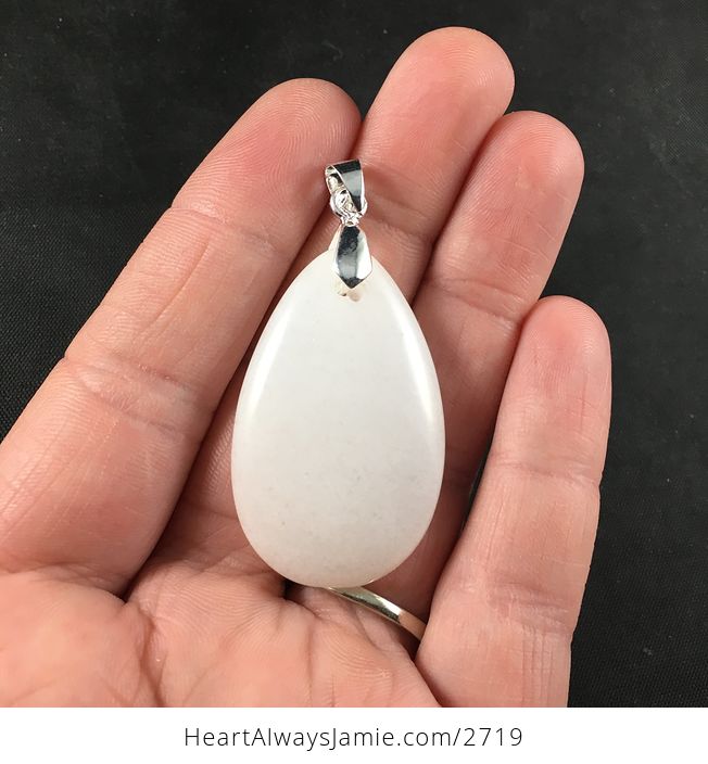 Gorgeous White Jade Stone Pendant - #gWxy1kBjiXo-1
