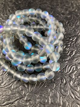 Gray and Blue Mermaid Fairy Glass 8mm Jewelry Bracelet #k8dy6Um4HsQ