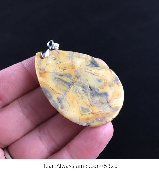 Gray and Orange Crazy Lace Agate Stone Jewelry Pendant - #vFCgGDV1QV4-4