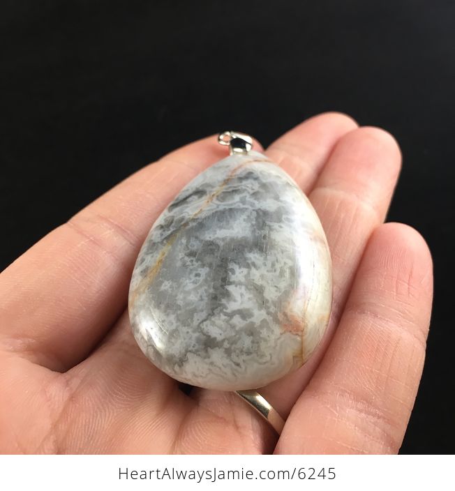 Gray Crazy Lace Agate Stone Jewelry Pendant - #Q7Sbbon9N5g-2