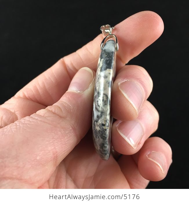 Gray Longfen Stone Jewelry Pendant - #bGhtJHty4pg-5