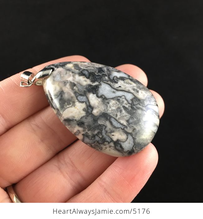 Gray Longfen Stone Jewelry Pendant - #bGhtJHty4pg-4