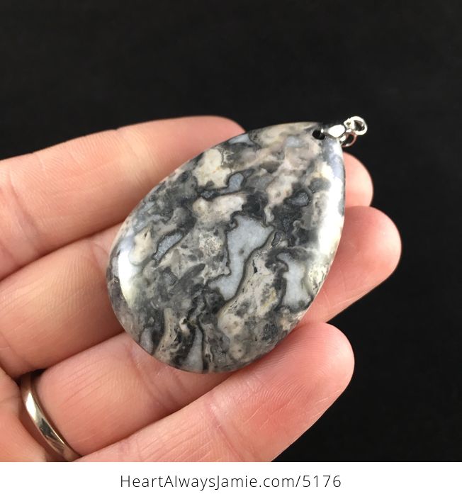 Gray Longfen Stone Jewelry Pendant - #bGhtJHty4pg-3