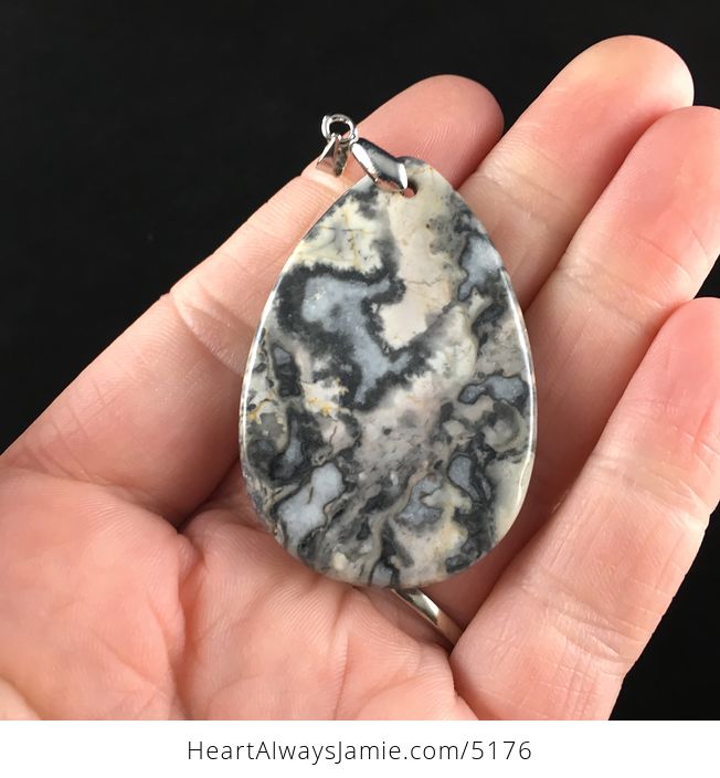 Gray Longfen Stone Jewelry Pendant - #bGhtJHty4pg-6