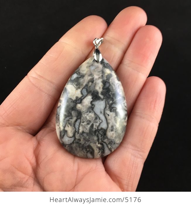 Gray Longfen Stone Jewelry Pendant - #bGhtJHty4pg-1