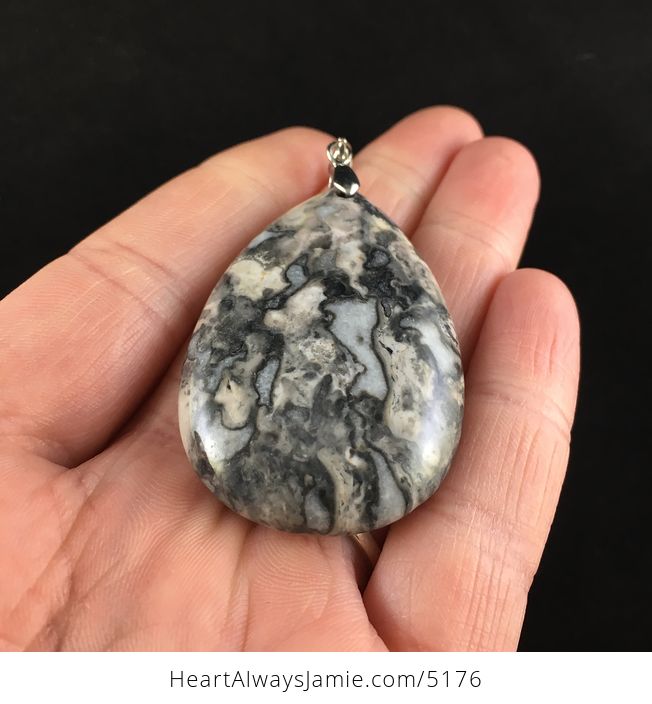 Gray Longfen Stone Jewelry Pendant - #bGhtJHty4pg-2