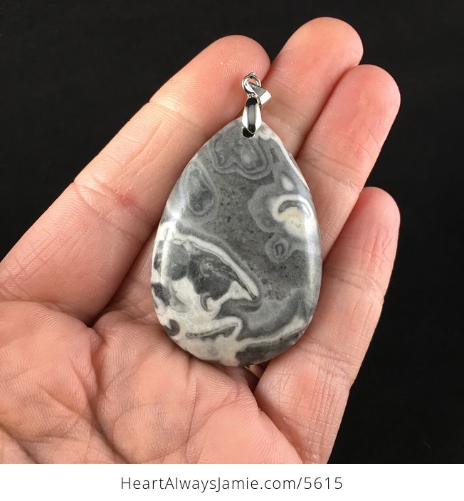 Gray Longfen Stone Jewelry Pendant - #reICSJ9s1GU-1