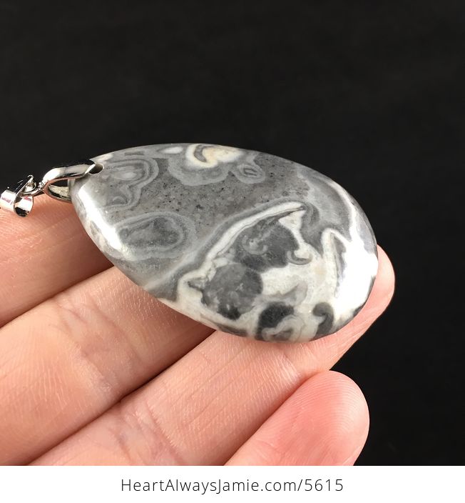 Gray Longfen Stone Jewelry Pendant - #reICSJ9s1GU-4