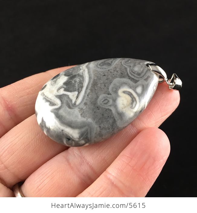 Gray Longfen Stone Jewelry Pendant - #reICSJ9s1GU-3