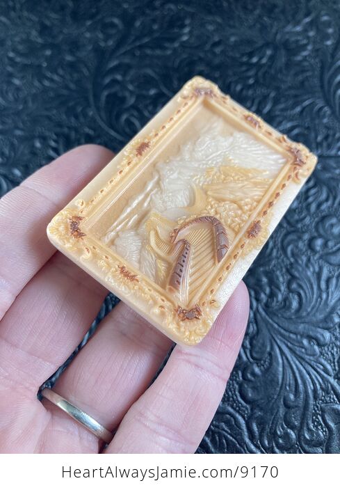 Great Wall of China Carved Stone Pendant Mini Art Jewelry - #evQ5GkF3uX0-5
