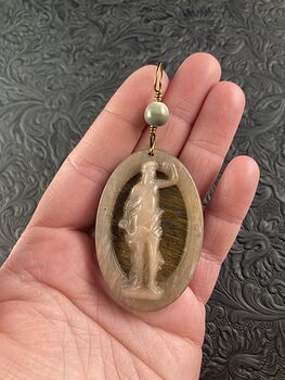 Greek Man Philosopher Pendant Stone Jewelry Mini Art Ornament #3MwhOu22L3I