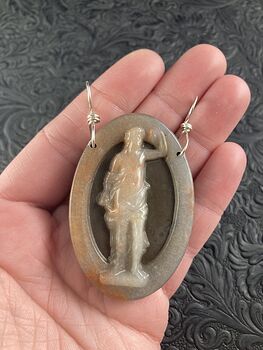 Greek Man Philosopher Pendant Stone Jewelry Mini Art Ornament #bMpVqM6UJng