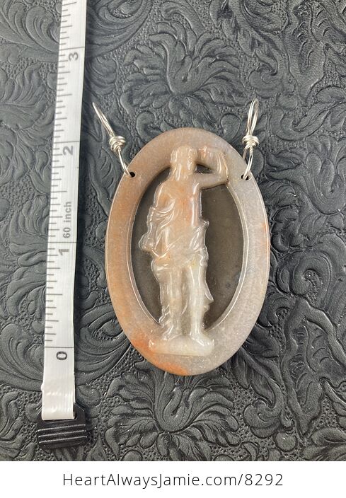 Greek Man Philosopher Pendant Stone Jewelry Mini Art Ornament - #bMpVqM6UJng-6