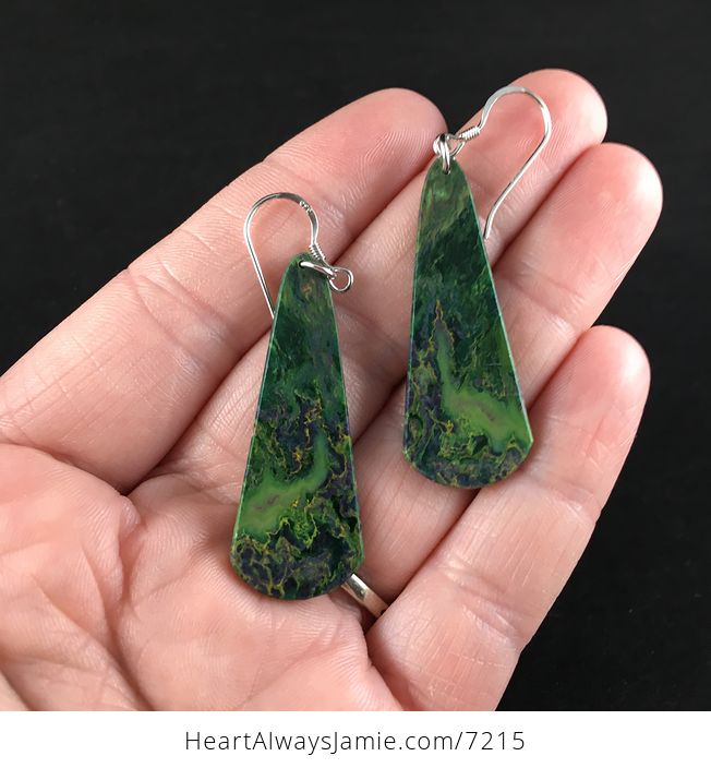 Green African Jade Stone Jewelry Earrings - #I3O3SnhpFLA-1