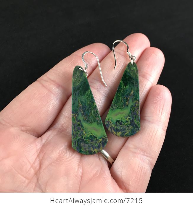 Green African Jade Stone Jewelry Earrings - #I3O3SnhpFLA-3