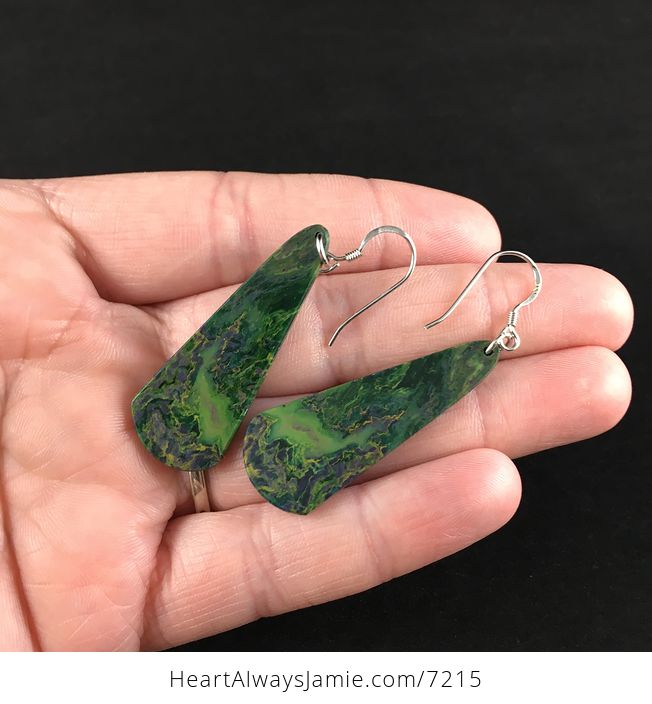 Green African Jade Stone Jewelry Earrings - #I3O3SnhpFLA-4