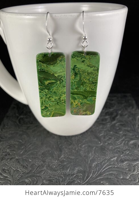 Green African Jade Stone Jewelry Earrings - #YecTPp4zOuY-2