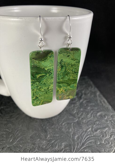 Green African Jade Stone Jewelry Earrings - #YecTPp4zOuY-3