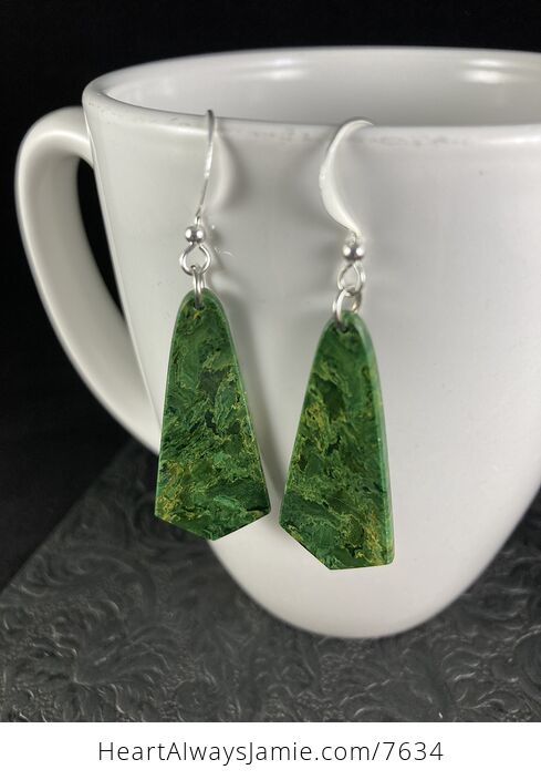 Green African Transvaal Jade or Verdite Stone Jewelry Earrings - #2Owwy9UAkDY-4