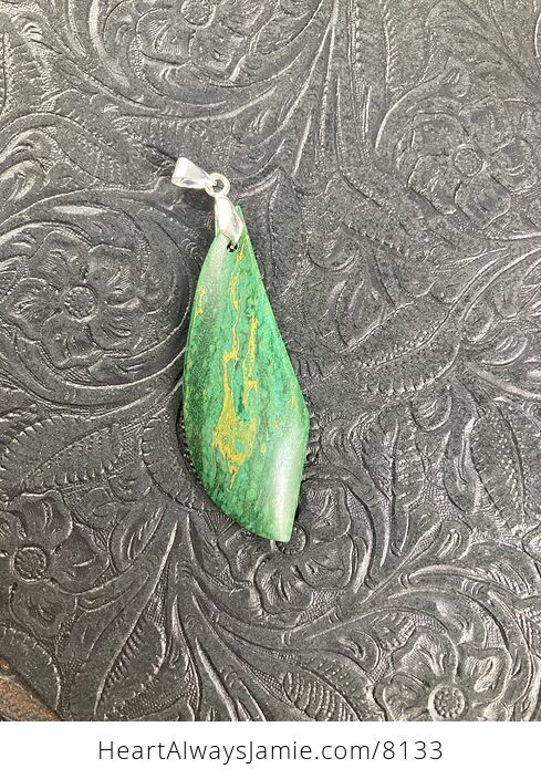 Green African Transvaal Jade or Verdite Stone Jewelry Pendant - #3NEW4jYFSVc-2